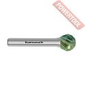 Борфреза твердосплавная с покрытием Green-Tec форма D 16х14х6х59 мм насечка HP-3 Pro KARNASCH 11.6093-050