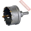 Твердосплавная коронка TCT 64 мм цилиндрический хвостовик 10 мм ELITECH 1820.139700
