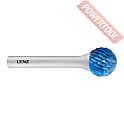 Борфреза твердосплавная с покрытием Blue-Tec форма D 16х14х6х60 мм насечка HP-3 LENZ LZBD 095 C3