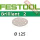 Шлифовальный круг FESTOOL Brilliant 2 STF D125/90 P80 BR2/50