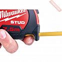 Рулетка измерительная 7,5 м 27 мм с метрической шкалой MILWAUKEE Stud 7,5 м